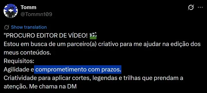 Conversa com aluno da Editify 4