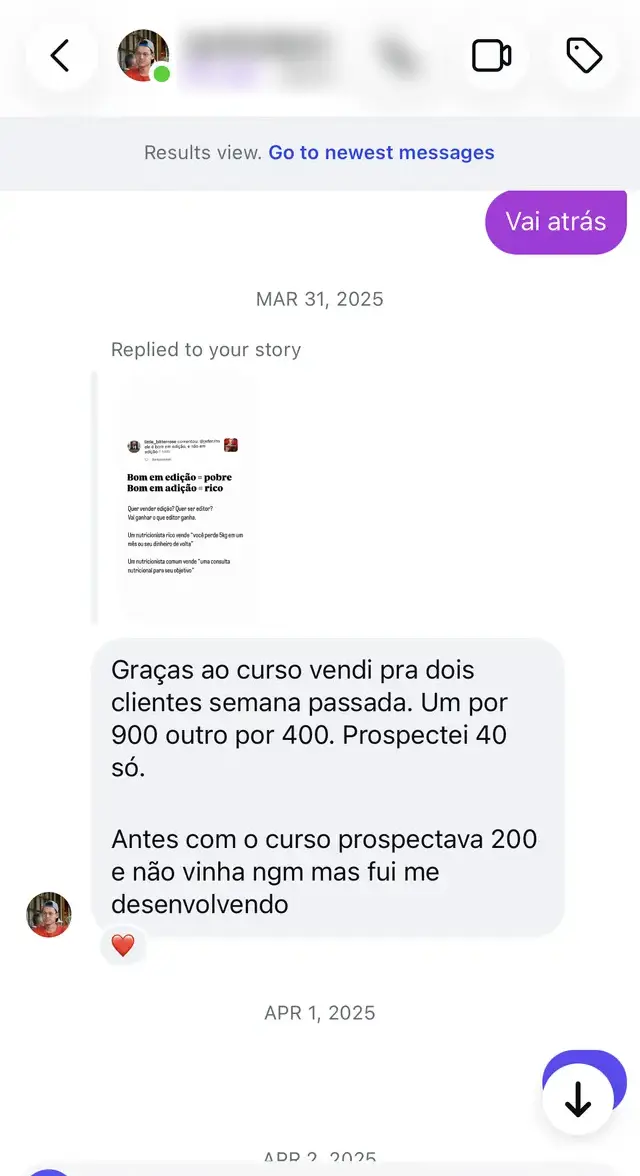 Conversa com aluno da Editify 1