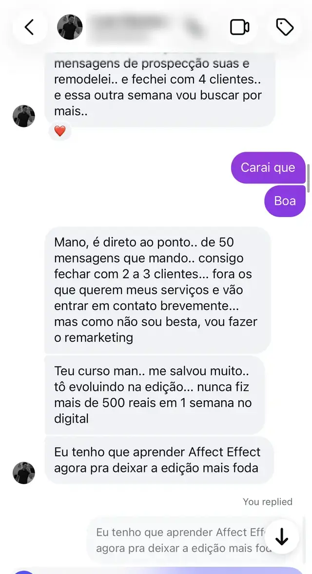 Conversa com aluno da Editify 2