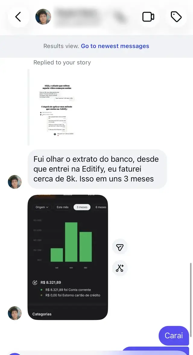 Conversa com aluno da Editify 7
