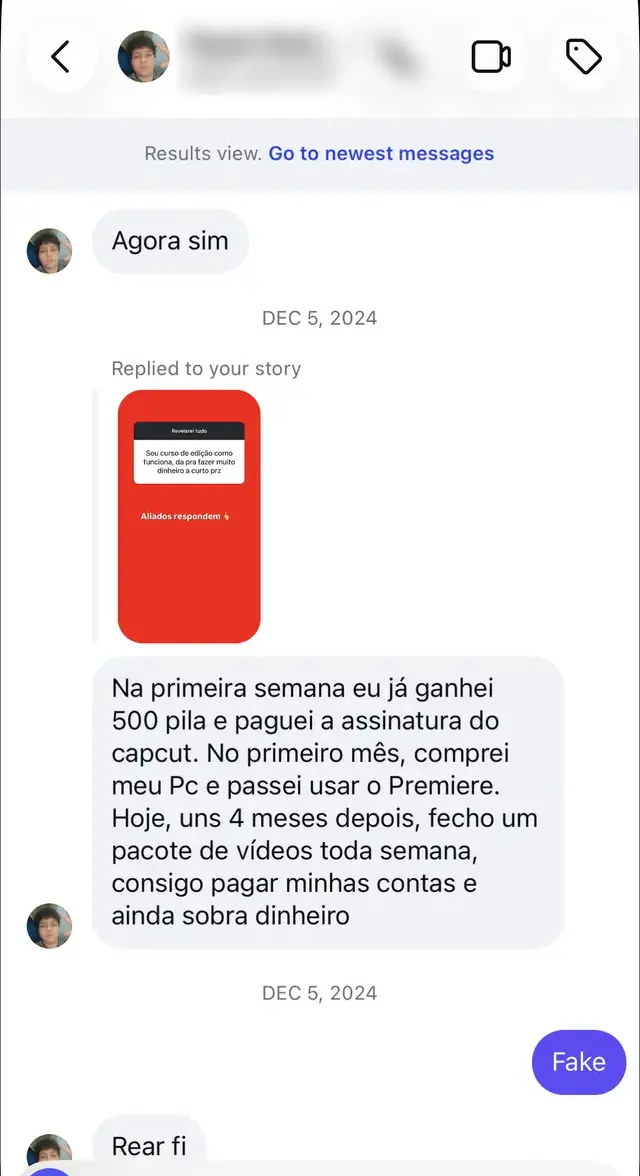 Conversa com aluno da Editify 11