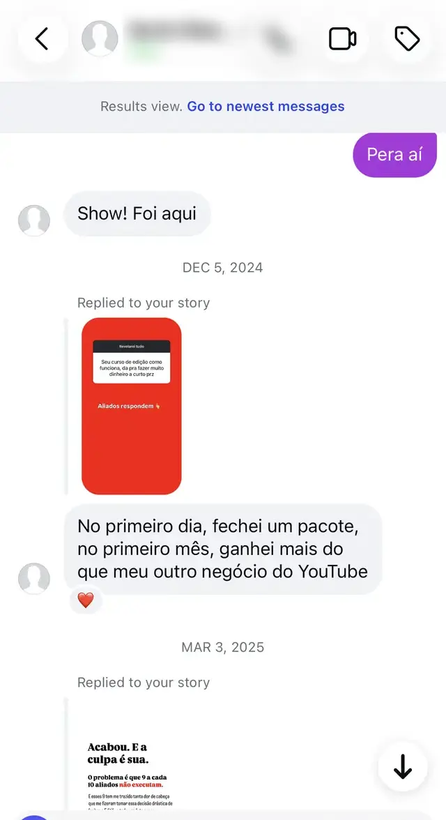 Conversa com aluno da Editify 12