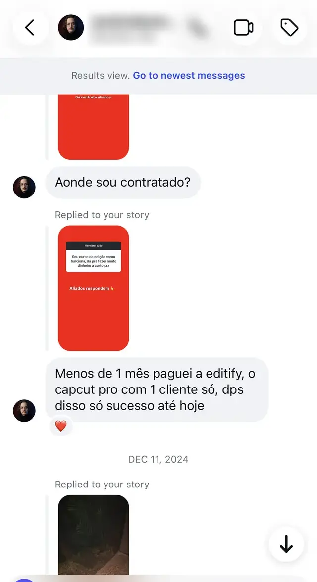 Conversa com aluno da Editify 13
